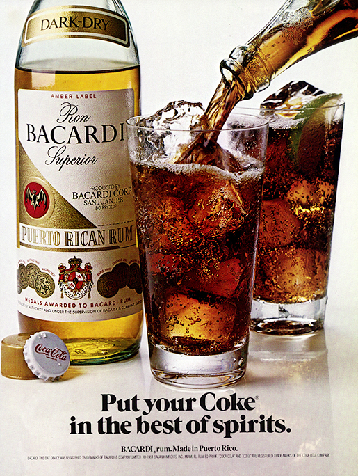 bacardi an coke